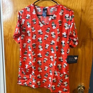 Zoe + Chloe Women's Red Printed Top